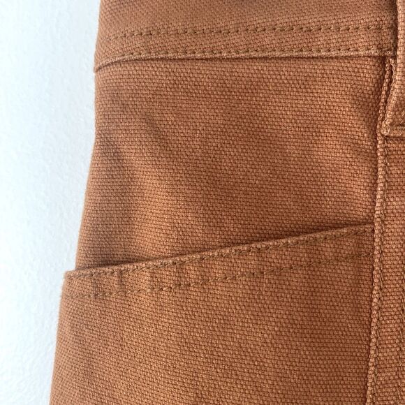 Madewell Tan A-line Mini Skirt Heavy Cotton Snap Button Boho Coastal Preppy New - Picture 7 of 13